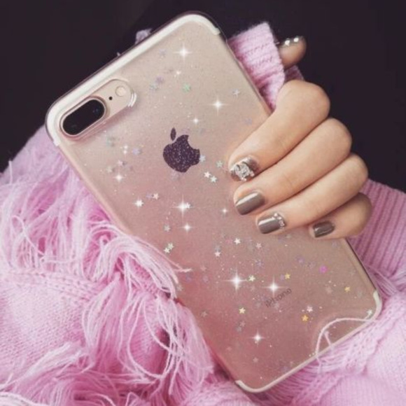 Separated&Struggling Accessories - Glitter Star Design Sof Back Case Cover IPhone 8 +